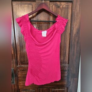Anthropologie XS Magenta Top